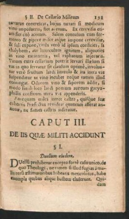 Caput III. De Iis Quae Militi Accidunt.