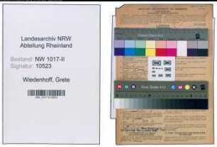 Entnazifizierung Grete Wiedenhoff , geb. 21.11.1909 ()