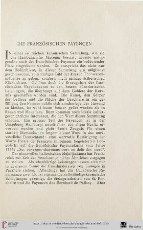 Die französischen Fayencen