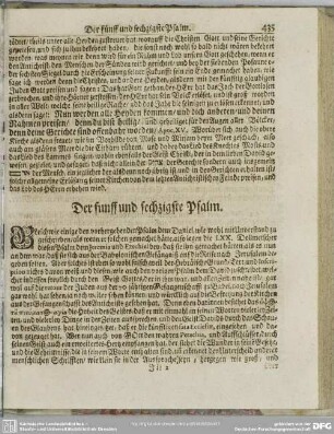 Der funff und sechzigste Psalm