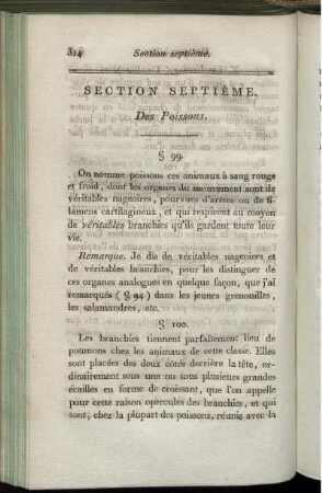 Section Septième. Des poissous.
