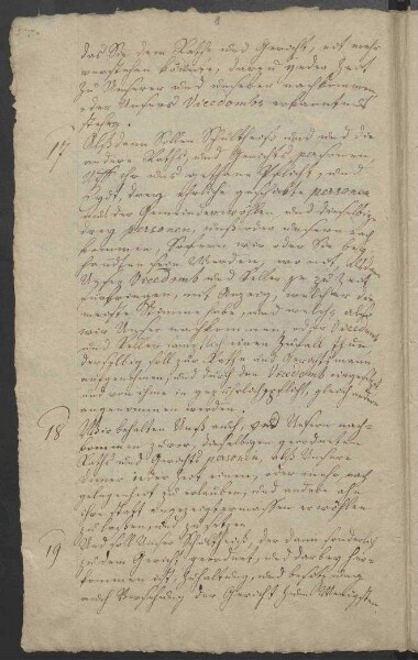Abschrift (18. Jhd.) der von Erzbischof Albrecht von Mainz am 17. November 1526 für die Stadt Aschaffenburg erlassenen Ordnung nebst 19 zusätzlichen Eidesformeln, unter anderem für verschiedene Beamte und für Hebammen