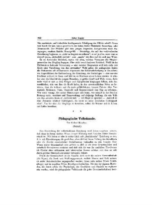 Pädagogische Volkskunde : (Schluß)