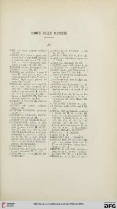 Indice delle materie