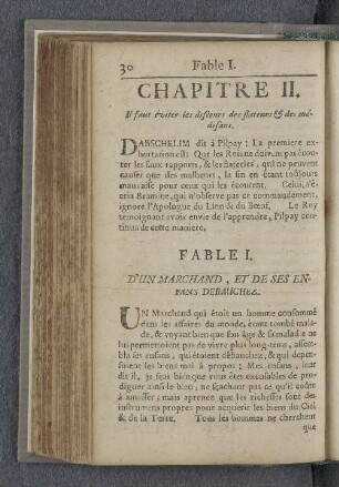 Fable I. D'un marchand, et de ses enfans debauchez.