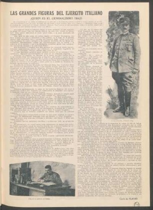 Las grandes figuras del ejército italiano : ¿Quien es el generalísimo Díaz?