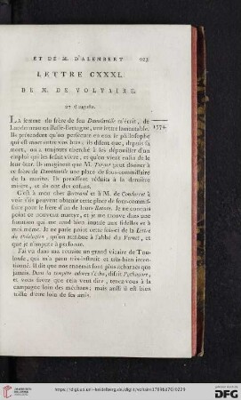 (Lettre CXXXI - CXL)