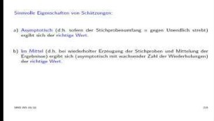 Erwartungswert und Varianz, Konsistenz eines Punktschätzverfahren und zentraler Grenzwertsatz