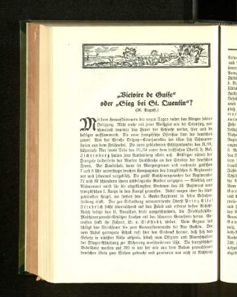 "Victoire de Guise" oder "Sieg bei St. Quentin"?