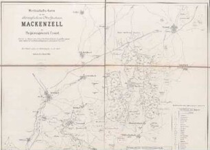 Wirthschafts-Karte von der Königlichen Oberförsterei Mackenzell im Regierungsbezirk Cassel.