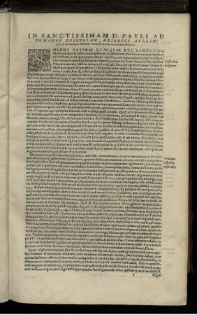 Commentarii In Epistolam Pauli Apostoli Ad Romanos
