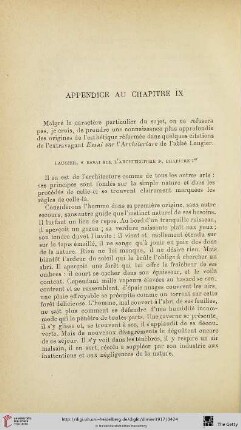 Appendice au chapitre IX