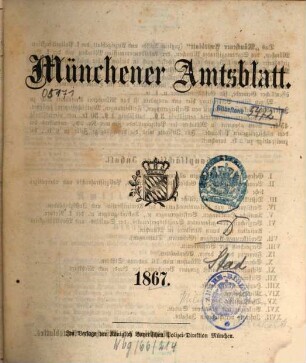 Münchener Amtsblatt. 1867