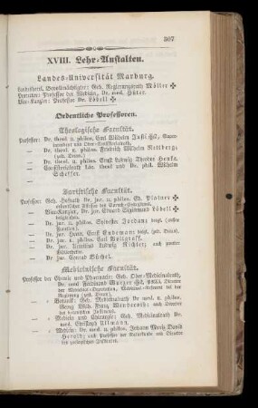XVIII. Lehr=Anstalten.