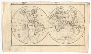 Weltkarte zum Erdmagnetismus des Jahres 1786