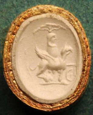 Der Gott Canopus reitet auf einem Greif (Daktyliothek, Supplement)