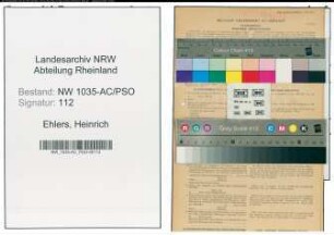 Entnazifizierung Heinrich Ehlers , geb. 28.09.1902 (Schweisser)