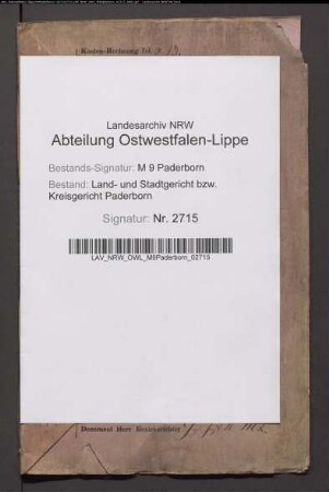 Erblasser: Claes, Wilhelm; Erblasser: Claes, Catharine, geb. Wibbeke: