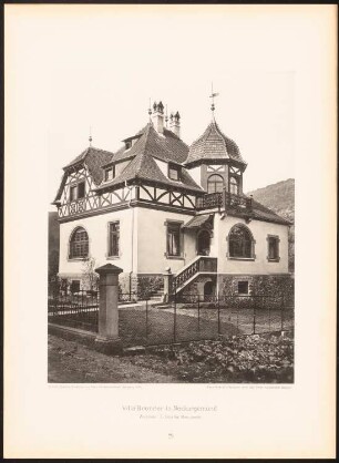 Villa Bronner, Neckargemünd: Ansicht (aus: Moderne Neubauten, 1.Jg., 1894, hrsg. W. Kick)
