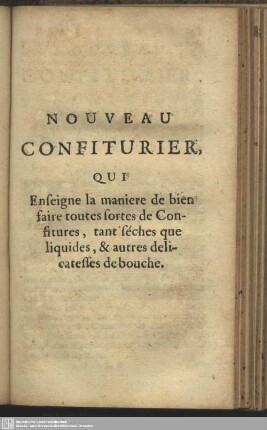 Nouveau Confiturier