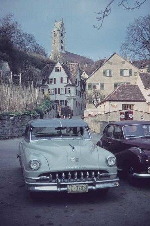 Meersburg. Blick zur Pfarrkirche von Südwesten