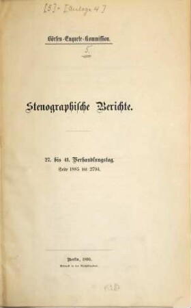 Stenographische Berichte. 27/41. 1893