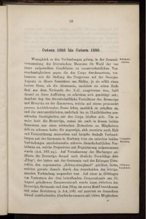 Ostern 1855 bis Ostern 1856