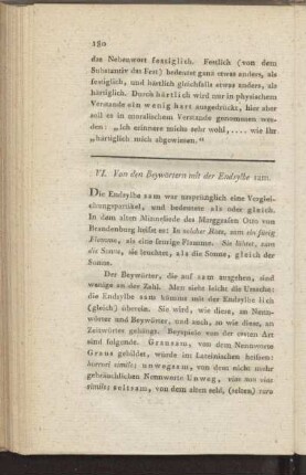 VI. Von den Beywörtern mit der Endsylbe sam