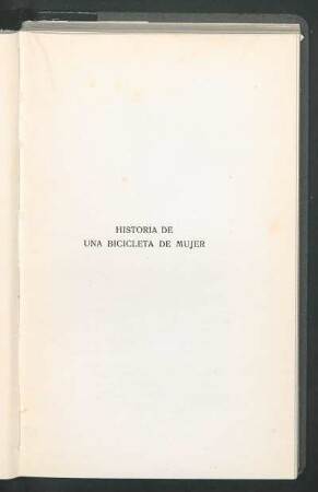 Historia de una bicicleta de mujer