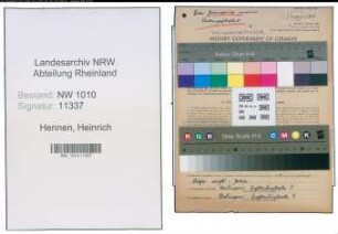 Entnazifizierung Heinrich Hennen , geb. 10.06.1906 (Arbeiter)