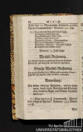 Wechsel-Rechnung.