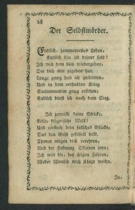Der Selbstmörder.