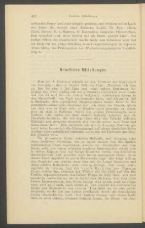 Briefliche Mitteilungen.
