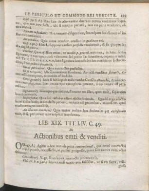 Tit. I. IV. C. 49. De Actionibus emti & venditi.