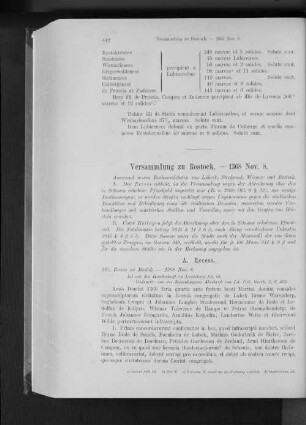Versammlung zu Rostock. - 1368 Nov. 8.
