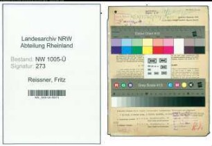 Entnazifizierung Fritz Reissner , geb. 08.09.1892 (Apotheker)