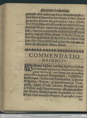 Lebenslauf : Commendatio Defuncti