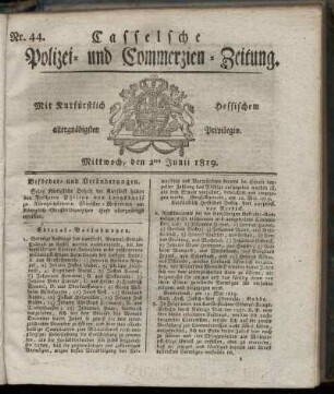 Nr. 44, Mittwoch, den 2ten Junii 1819