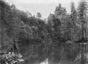 Burg Kriebstein : Blick zur Burg Kriebstein, Jäger Kurt Trommler?