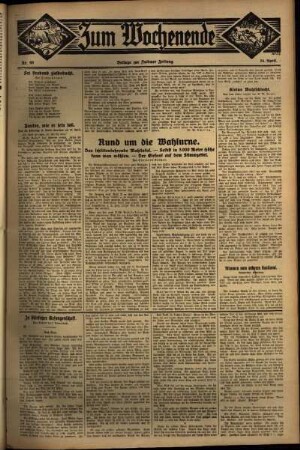 Zweite Ausgabe vom Sonntag, den 24. April 1932.