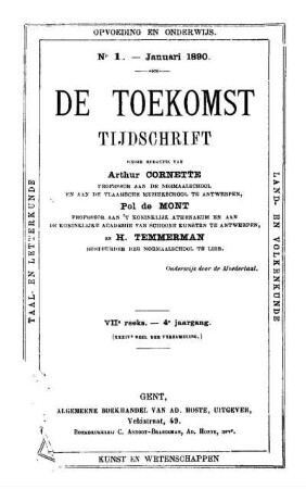 Nr 1.-Januari 1890. - Nr. 12.-December 1890.