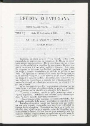 Número 12., Quito, 31 de diciembre de 1889.