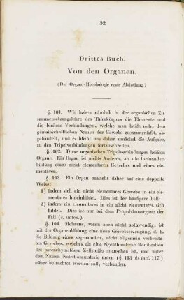 Drittes Buch. Von den Organen.