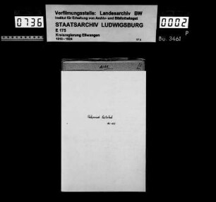 Schuldenwesen der Schulgemeinden Lautenbach und Bernhardsweiler, Gde. Lautenbach