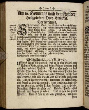 Am 16. Sonntage nach dem Fest der Hochgelobten Drey-Einigkeit [-] Am 20. Sonntage nach dem Fest der Hochgelobten Drey-Einigkeit