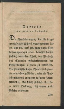 Vorrede zur zweiten Ausgabe