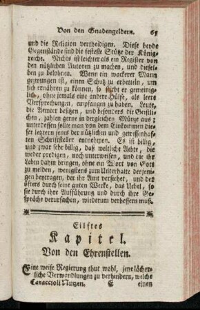 Eilftes Kapitel. Von den Ehrenstellen.