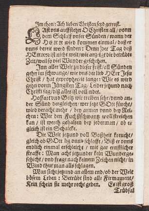 Jm thon: Ach lieben Christen seyd getrost.