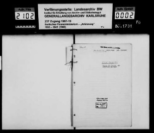 Schwarz, Selma geb. Hochherr in Stuttgart Bewerber: Karl Uhle, Kaufmann in Eppingen Lagerbuch-Nr. 429 Eppingen