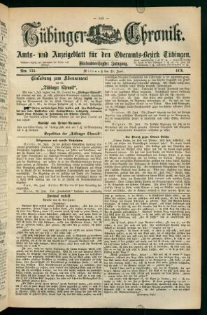 25. Juni (Nro. 133) - 29. Juni (Nro. 137)